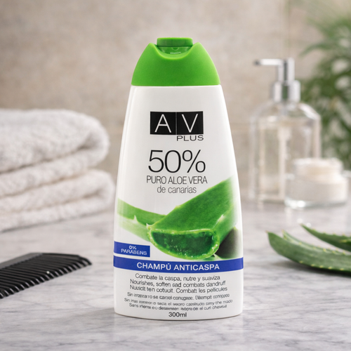 Champú Anticaspa AV PLUS 50% Aloe Vera
