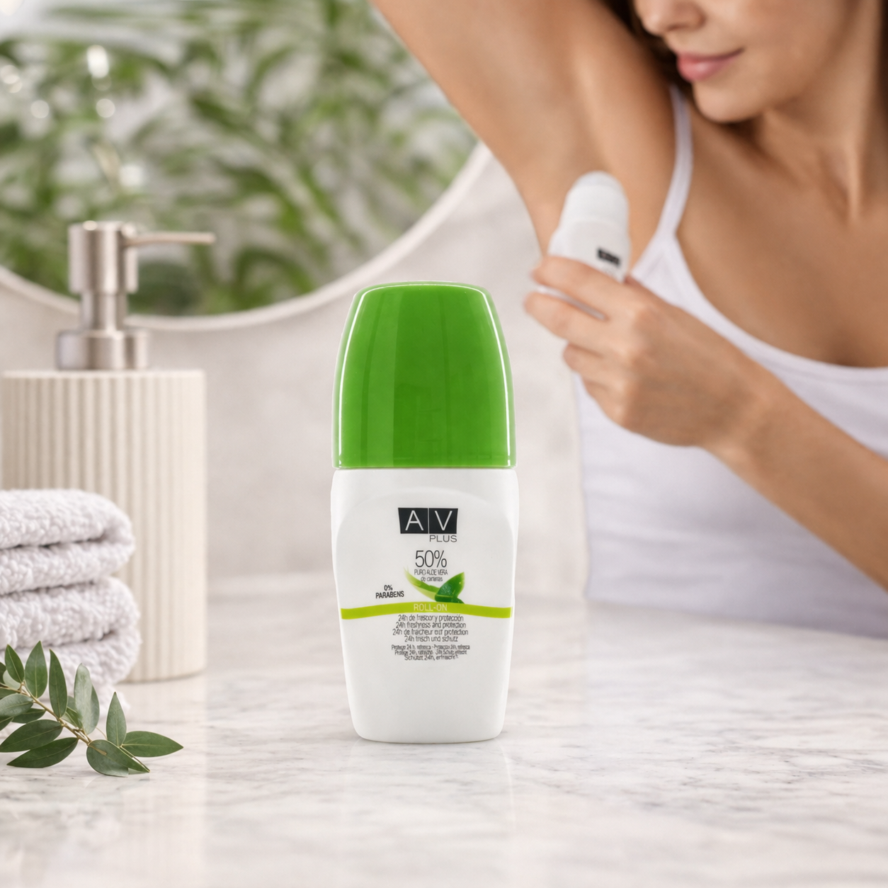 Desodorante Roll-on AV PLUS 50% Aloe Vera