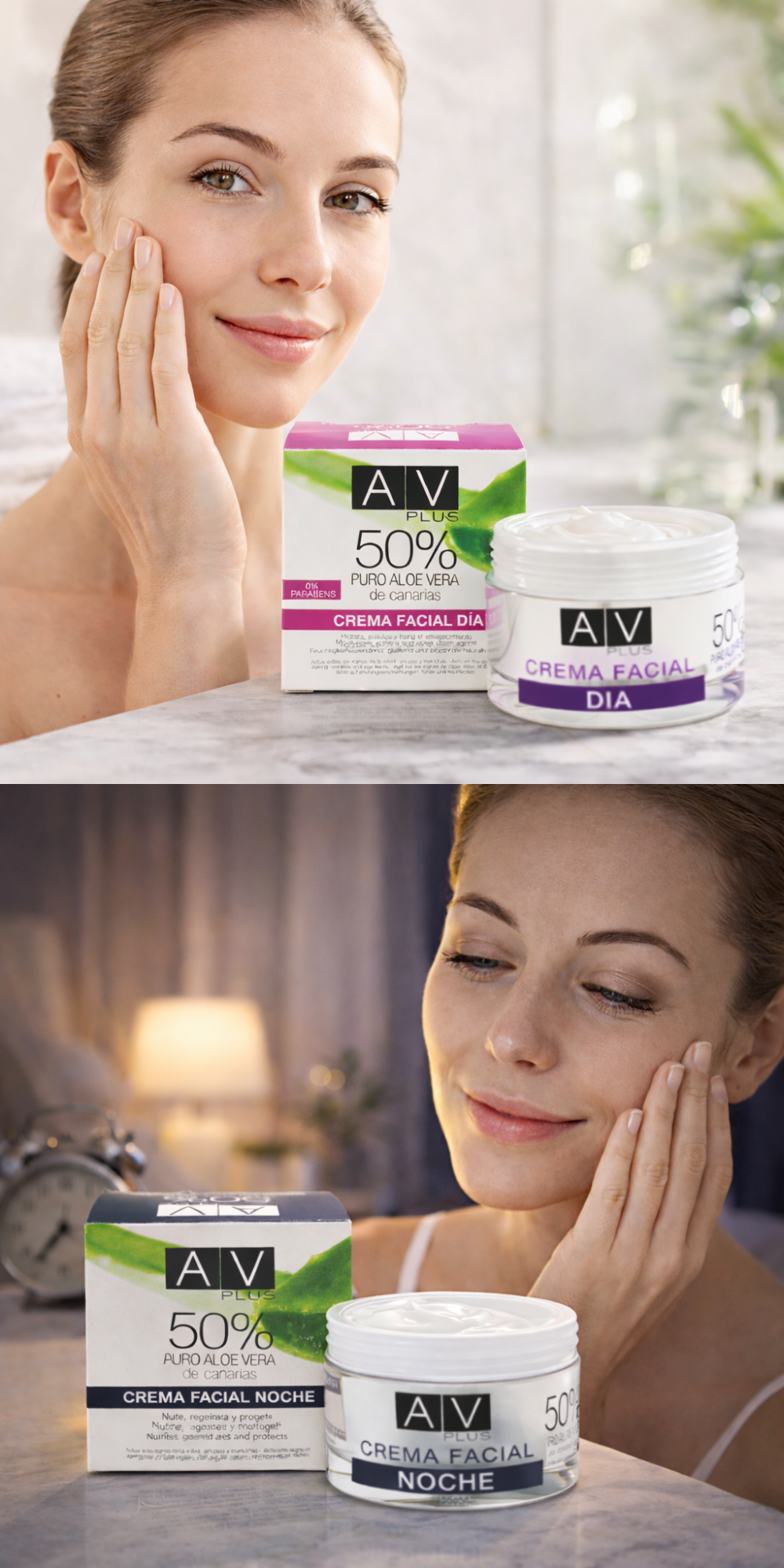 Pack dúo crema noche y crema día 50% Aloe Vera